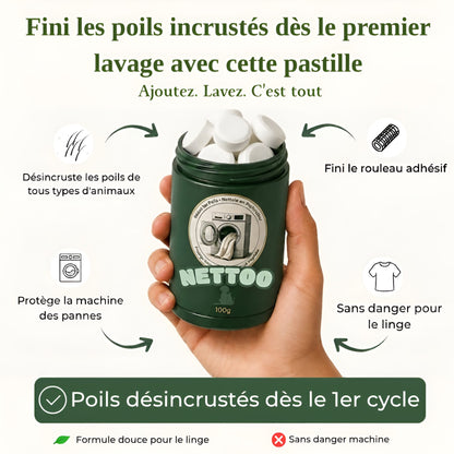 Pastilles Nettoo anti-poils et odeurs